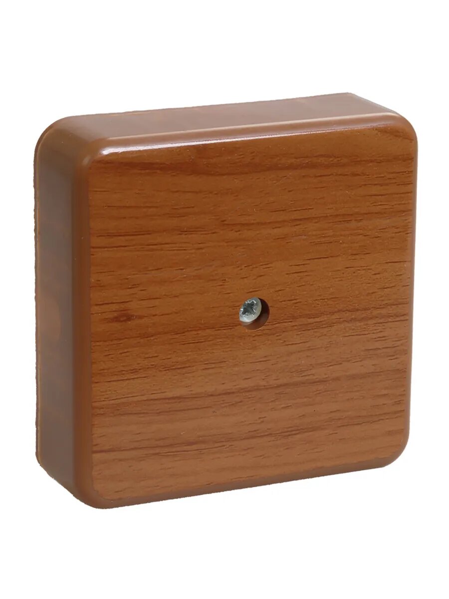 Коробка распределительная открытой установки 75х75х20 мм дуб