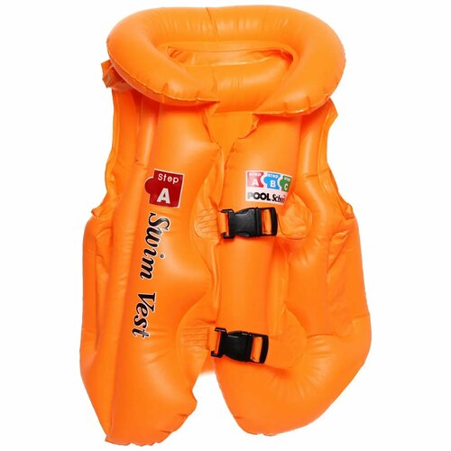 Жилет надувной 'Школа Плавания' размер L, 7-12 лет, ПВХ, ярко-желтый