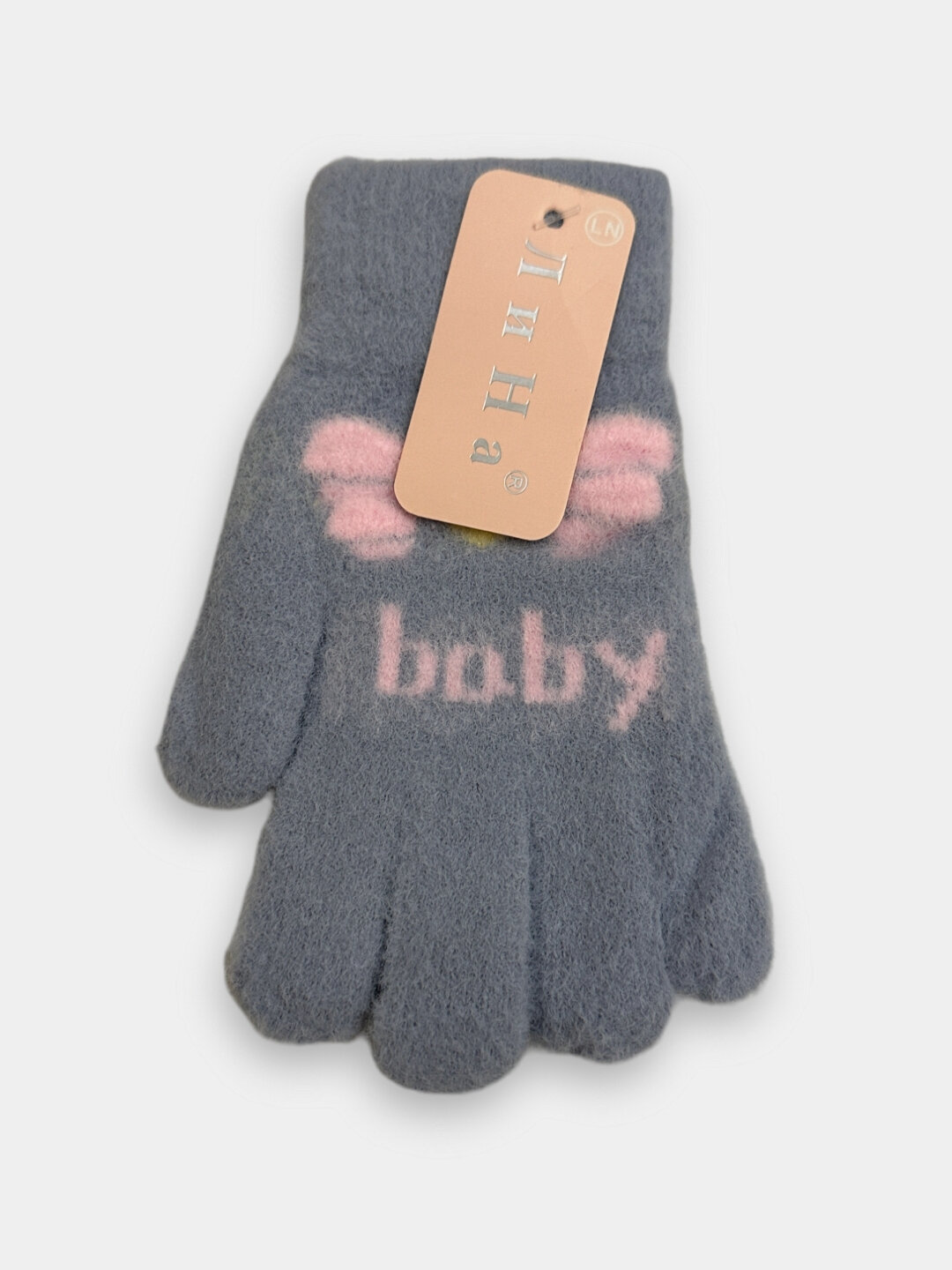 Перчатки  baby для детей, размер 3, светло-синий — фото 1