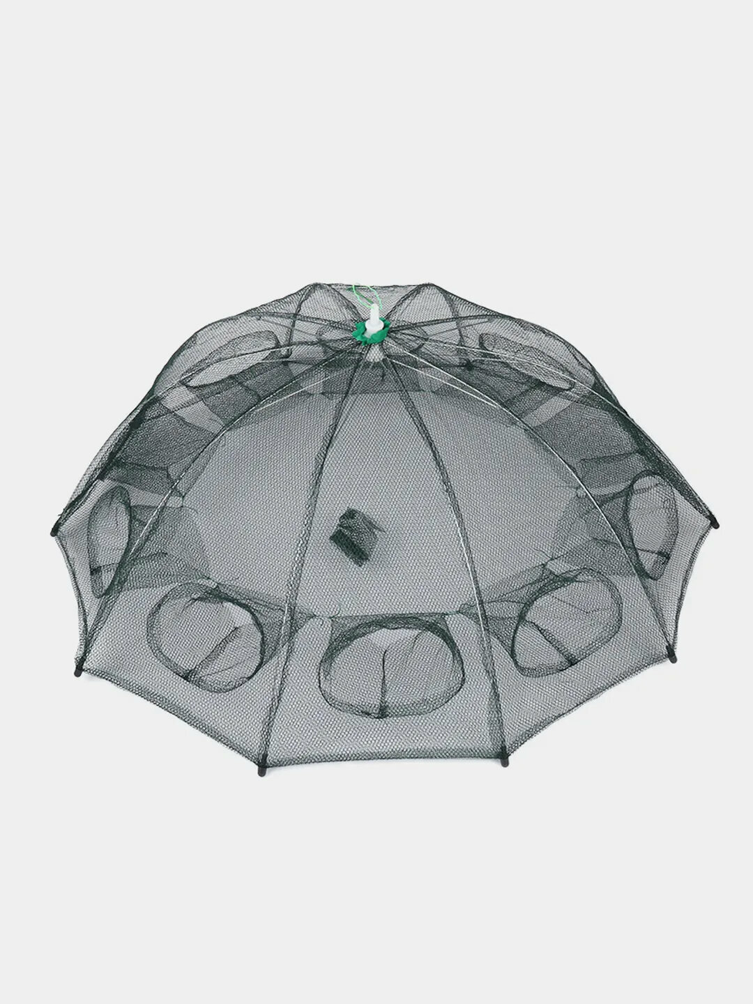 Креветница-зонтик 6 входов для раков и креветок | Ловушка раколовка складная — фото 1