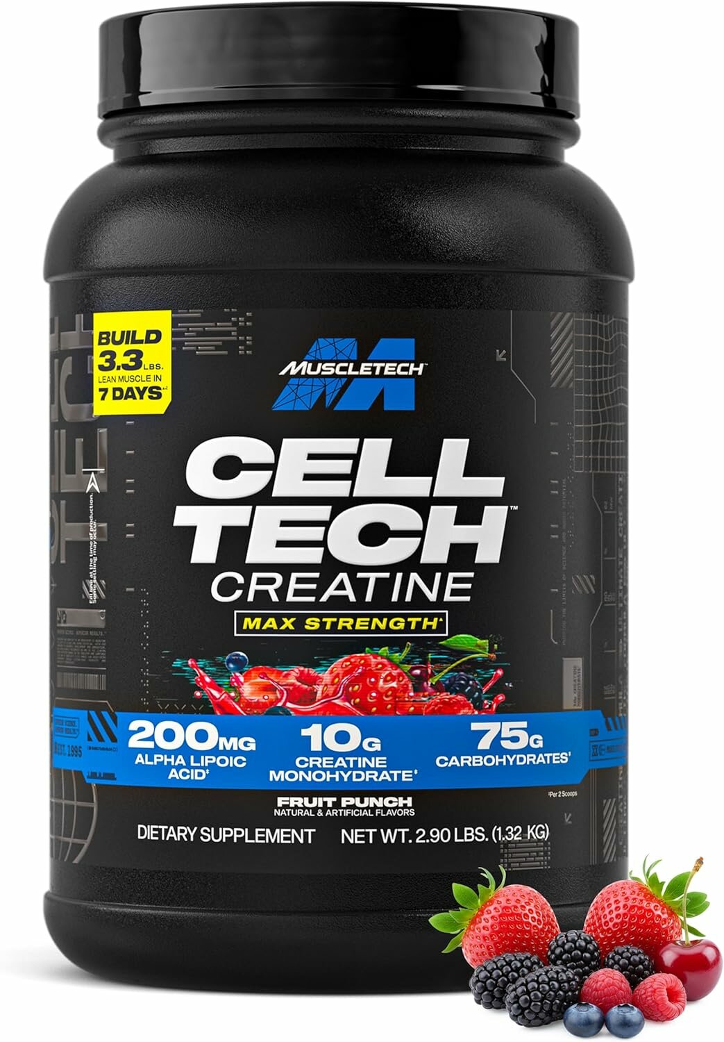Креатин MuscleTech Cell-Tech Fruit Punch, 1.36 кг, 27 порций