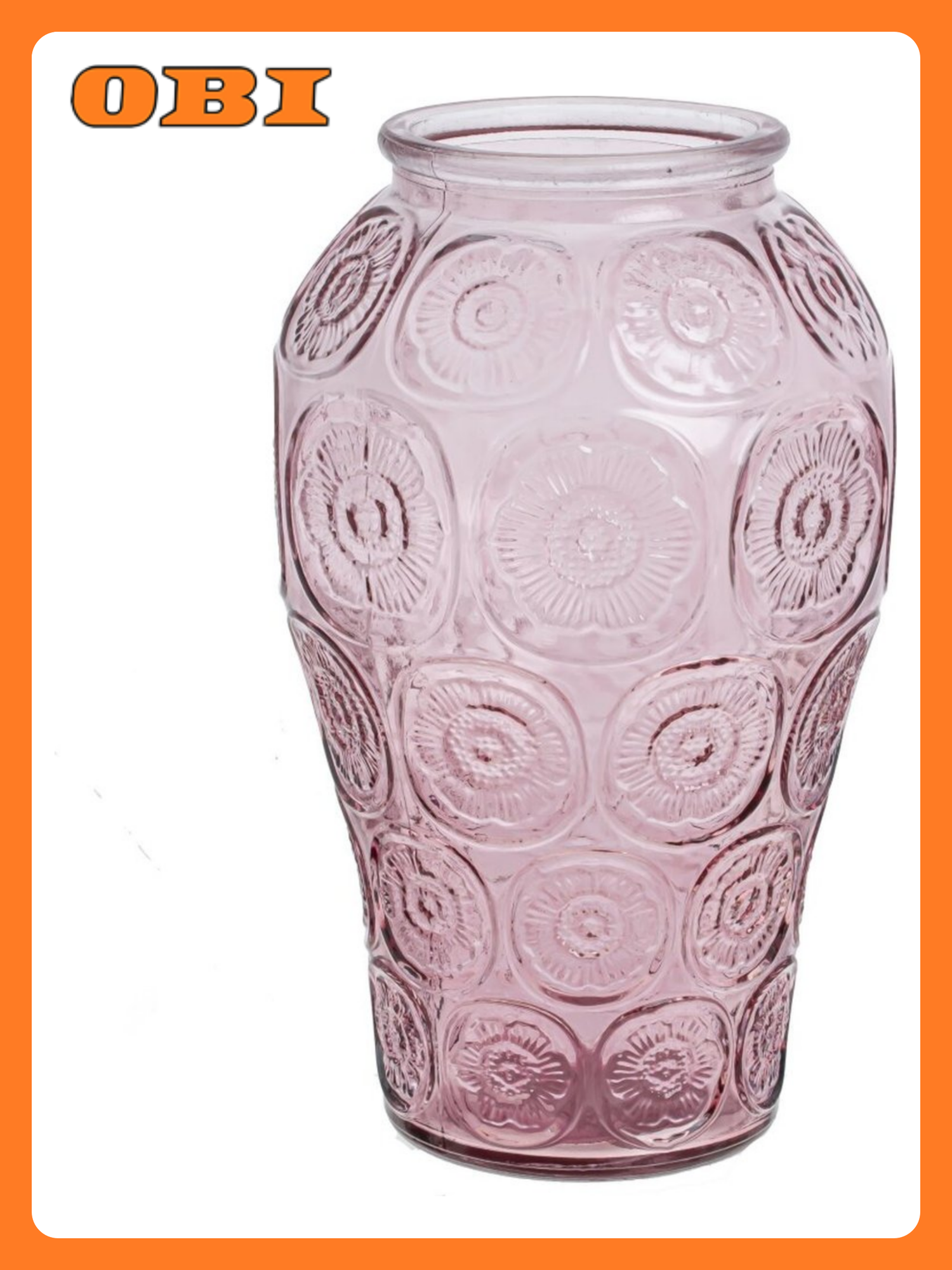 Ваза настольная розовый 25 см