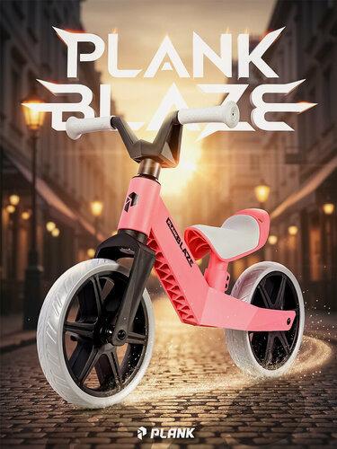 Изображение товара Детский беговел-трансформер, регулировка сиденья PLANK BLAZE (розовый), для детей 1-3 лет