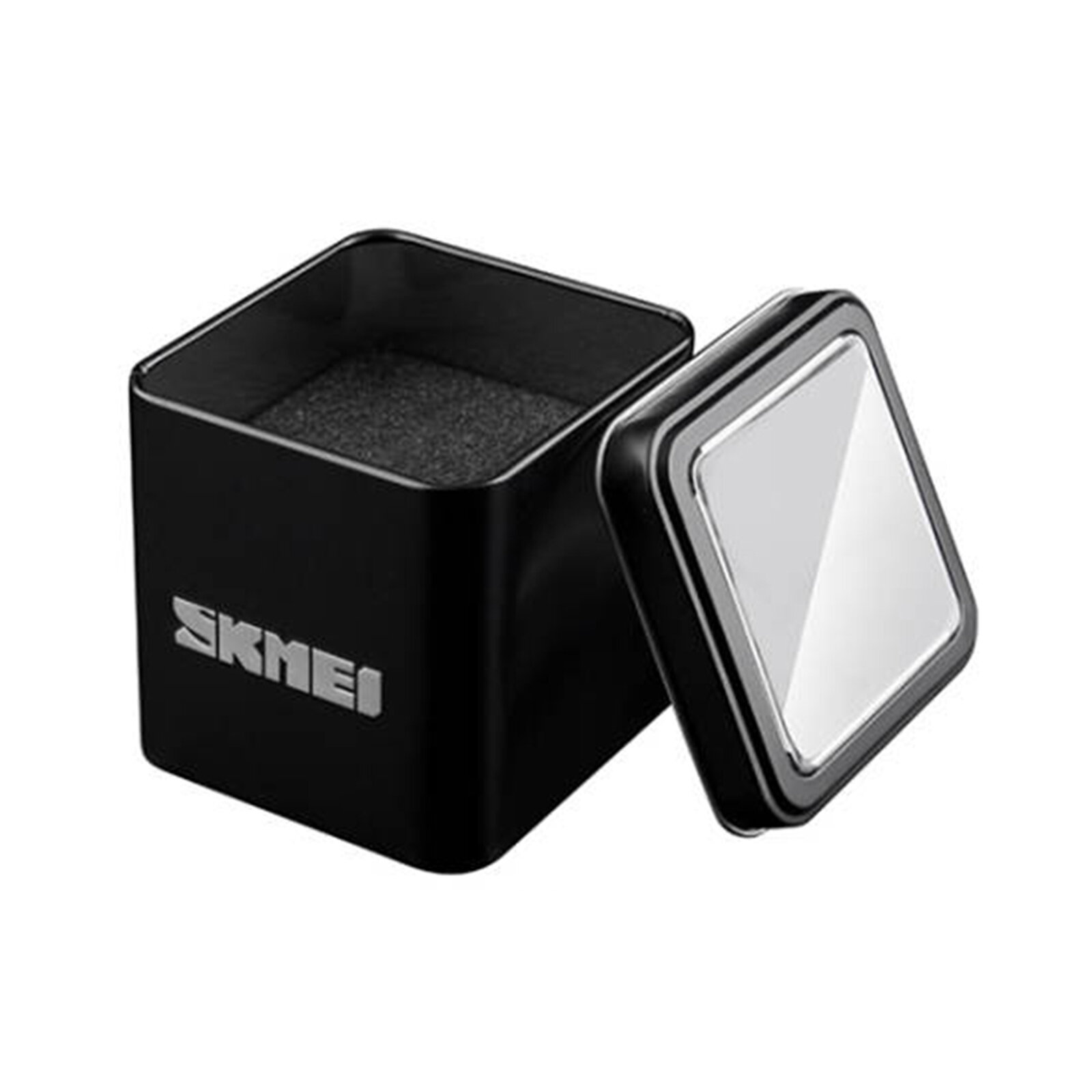 SKMEI Iron Storage Case for Traditional/Smart Watch, Color: Cyan-Orange, Cyan-White, Cyan, Black (Optional), Size: 90*90*90mm, Package List: 1*Package Box