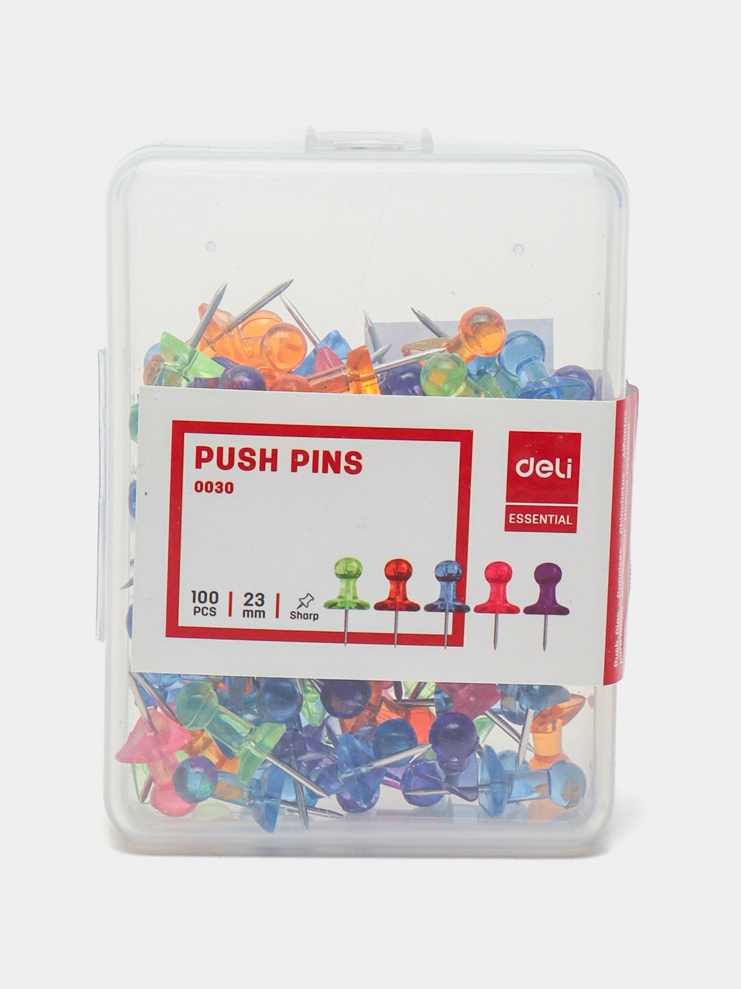 Кнопки силовые Deli, цветные - Алый,23 мм 100 шт