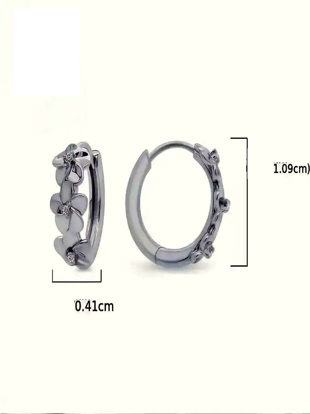 Моносерьга, серебряный — фото 1