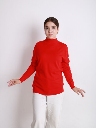 Водолазка , размер OneSize, красный — фото 1