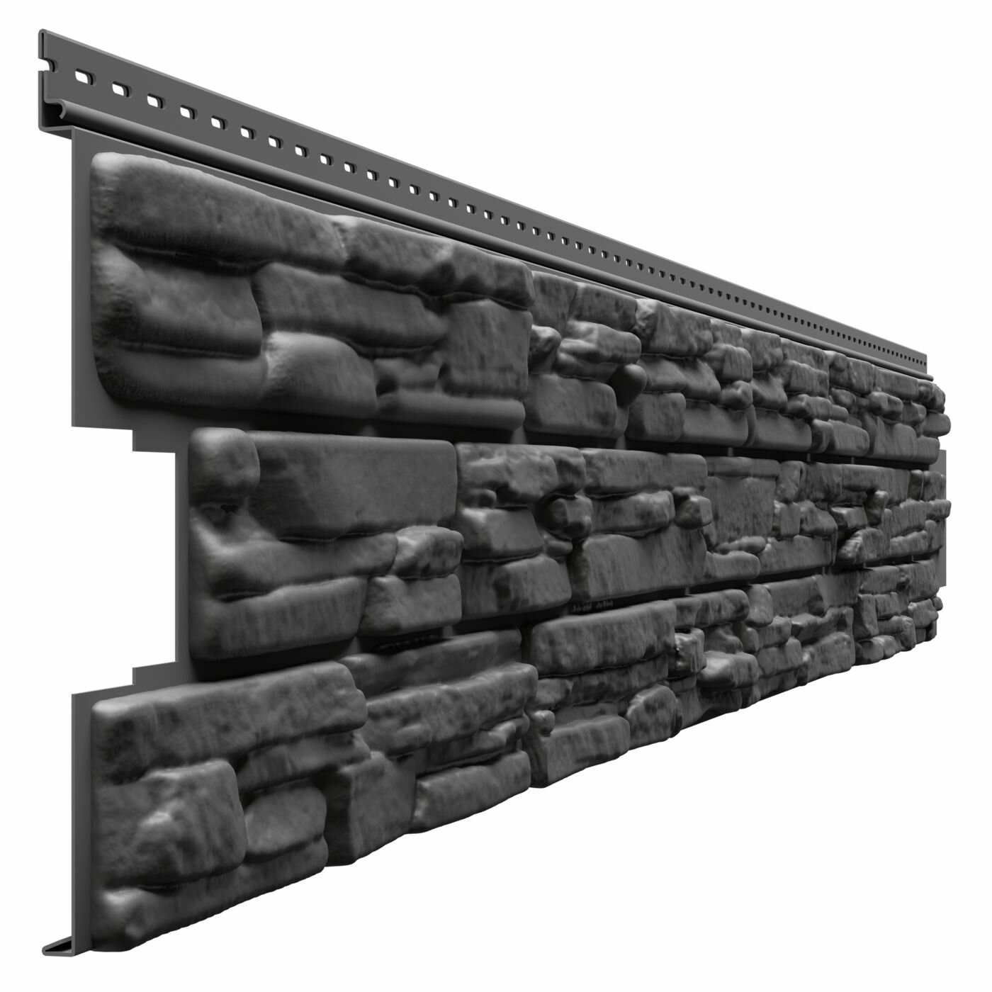 Docke Сайдинг виниловый фасадный LUX под камень Rocky корунд 1шт