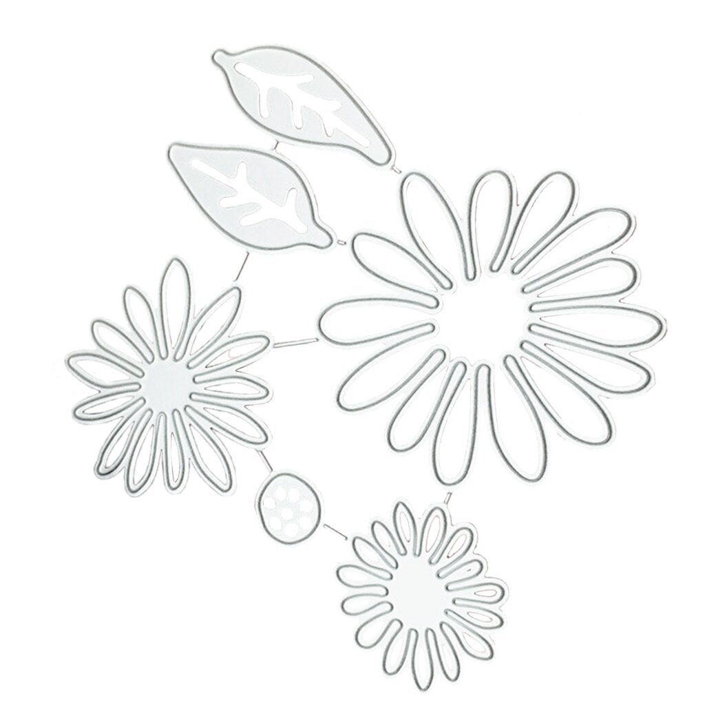 Штампы для тиснения цветов и листьев Штампы для тиснения цветов и листьев для изготовления открыток DIY Скрапбукинг Альбомные поделки из бумаги