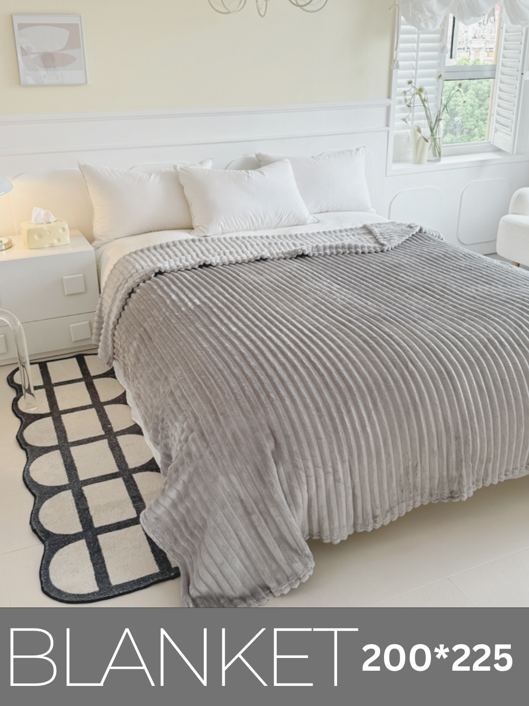 Двуспальный плюшевый плед Velsoft Four Seasons, из велсофта, 200 * 235 см