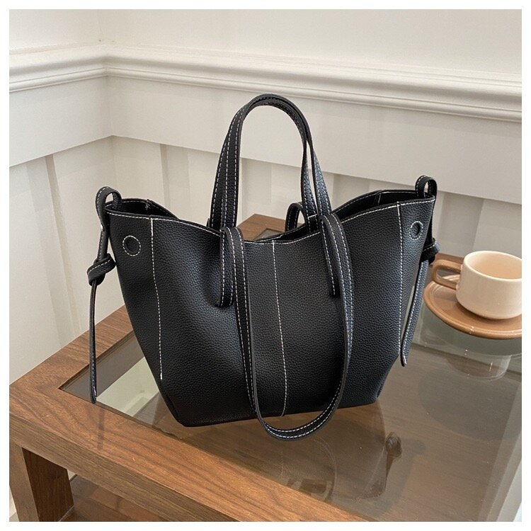 Сумка-рюкзак  Сумка женская, через плечо, тоут, А4, черный — фото 1