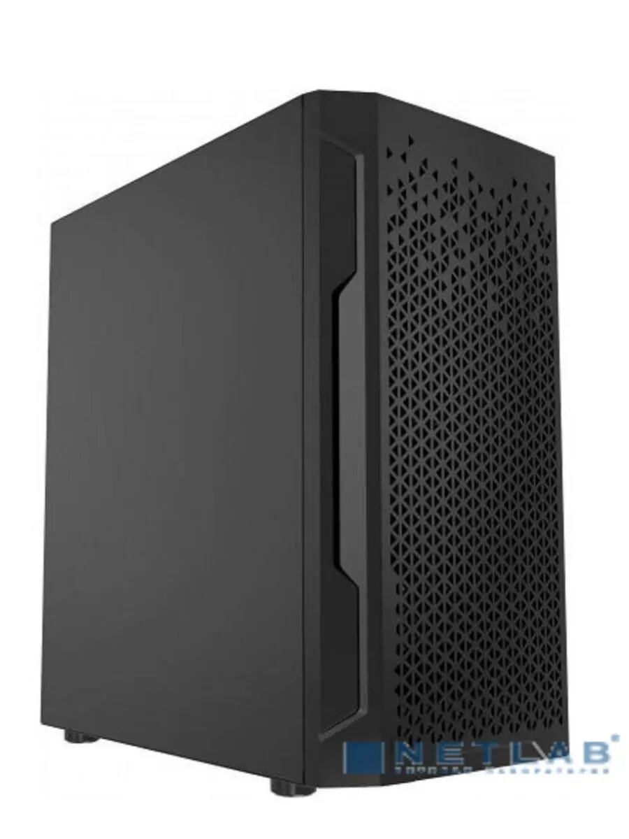 Корпус для ПК Mistral Micro Z2B SI, Non Window, Mesh, 2x 120mm fan, чёрный, mATX