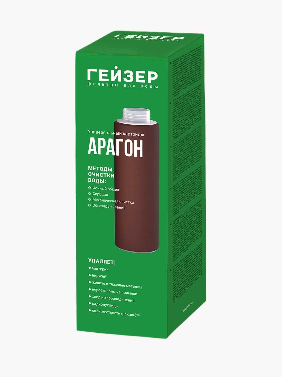 Картридж для фильтра Гейзер Арагон Ж 2-5 л/м, комплексная очистка жесткой воды, 30024