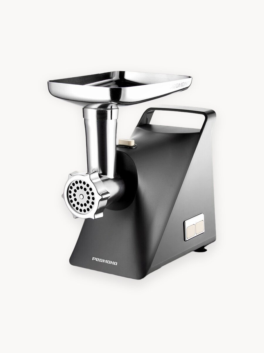 Мясорубка электрическая редмонд RMG-1245, 1,6 кг/мин, лоток из стали, функция реверс, 2 диска, насадка для колбасок