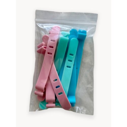 Держатель для проводов, 10 шт. набор силиконовых хомутов, разноцветные