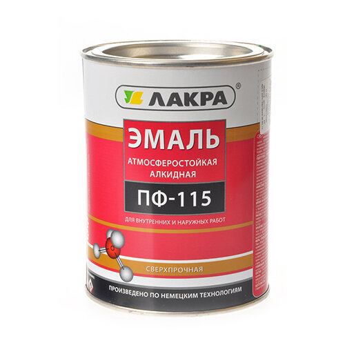 Эмаль ПФ-115 Lakra серый 1 кг