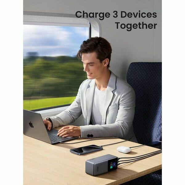 Внешний аккумулятор Ugreen PB721 (35524) 20000mAh 130W, серый — фото 1
