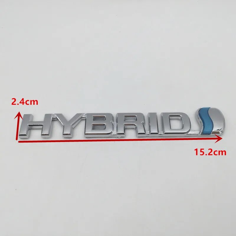 Эмблема Hybrid серебристая 15.2cm для авто