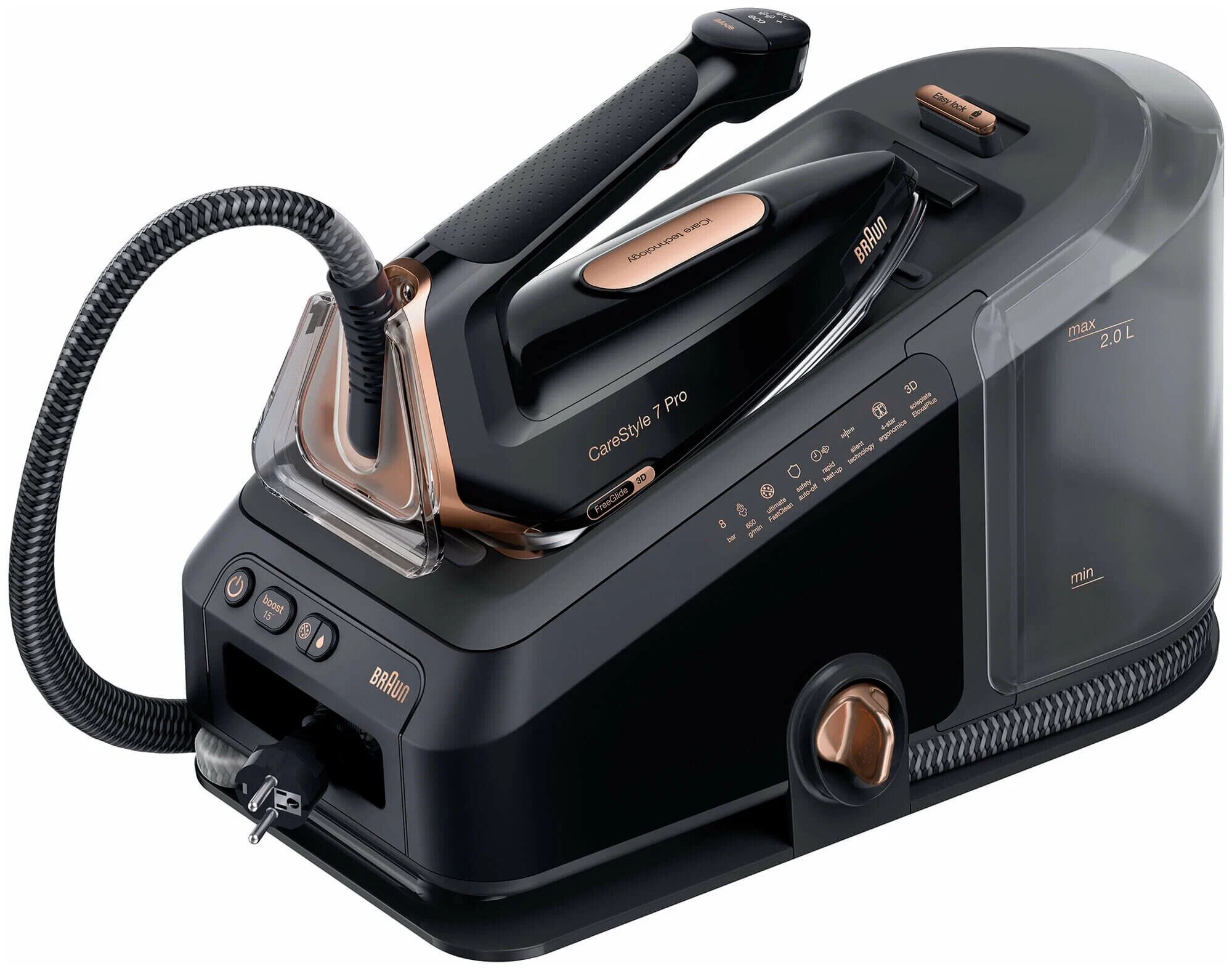 Парогенератор для глажки Braun CareStyle 7 Pro IS7286BK 2700Вт, черный