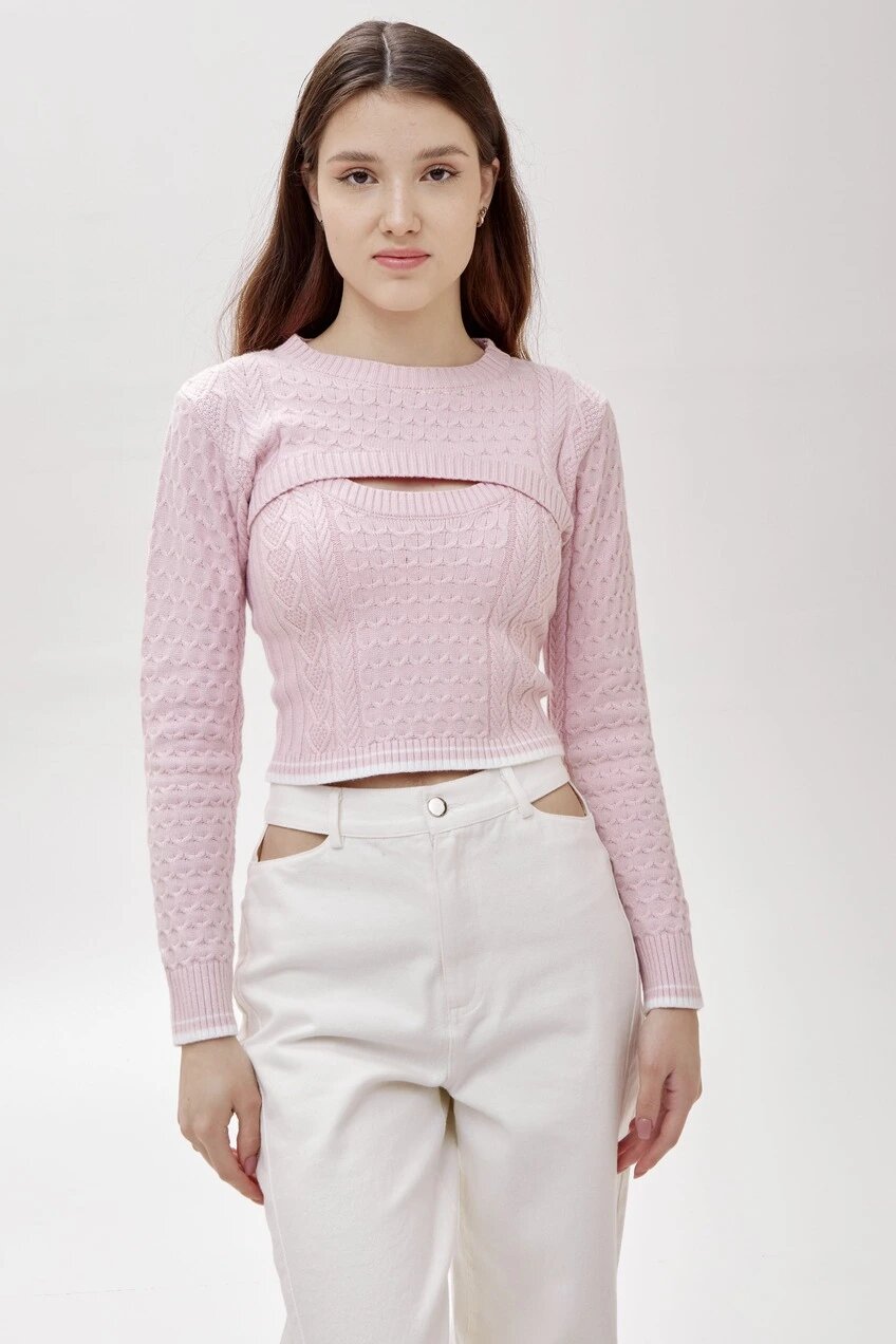 Джемпер Selfie, размер L, розовый — фото 1