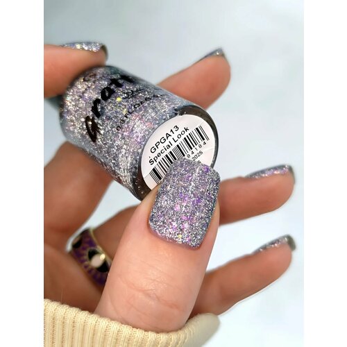 Grattol Color Nail Polish Champagne Kiss - Лак для ногтей Бежевый Светоотражающий без лампы Халяль 9 мл 475₽