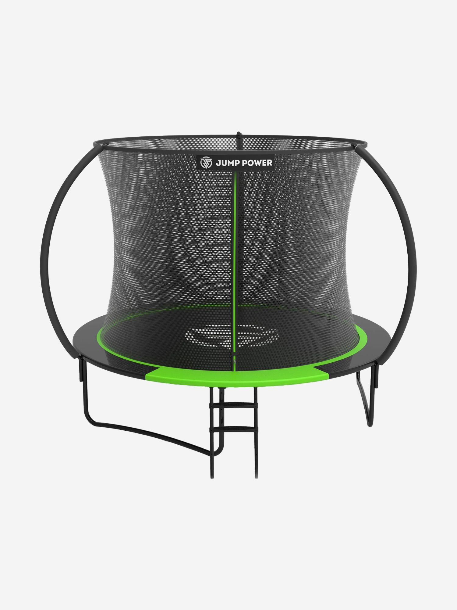 Батут Jump Power Inside Lite Green, сталь, диаметр 2,44 м, с лестницей, W-опоры