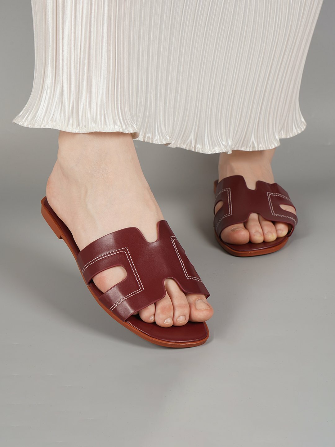 Тапочки, размер 40, бордовые — фото 1