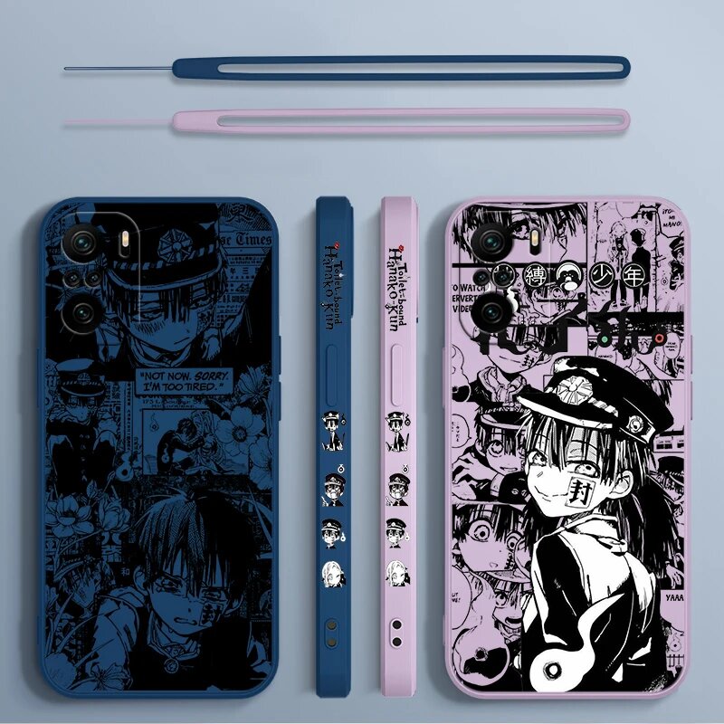 Картинки Унитаз Hanako Kun для Xiaomi Redmi Note 13 12 12Pro 11 11S 11T 10S 10 Pro Plus 5G чехол для телефона с жидкой левой веревкой, ZA7602CHS, Redmi Note 12 4G