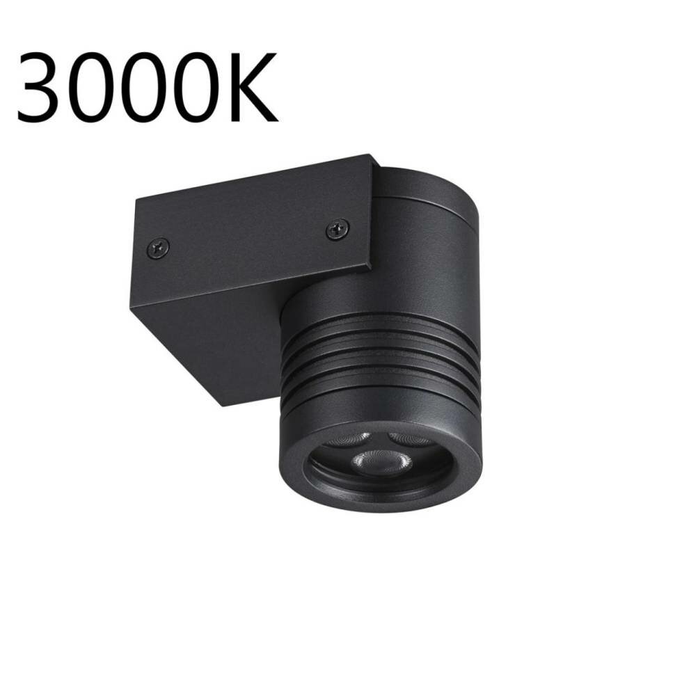 ODEON LIGHT 6648/6WL3 NATURE ODL25 725 черный/металл Фасадный светильник IP67 LED CREE 6W 3000K AC85-265V STIMA