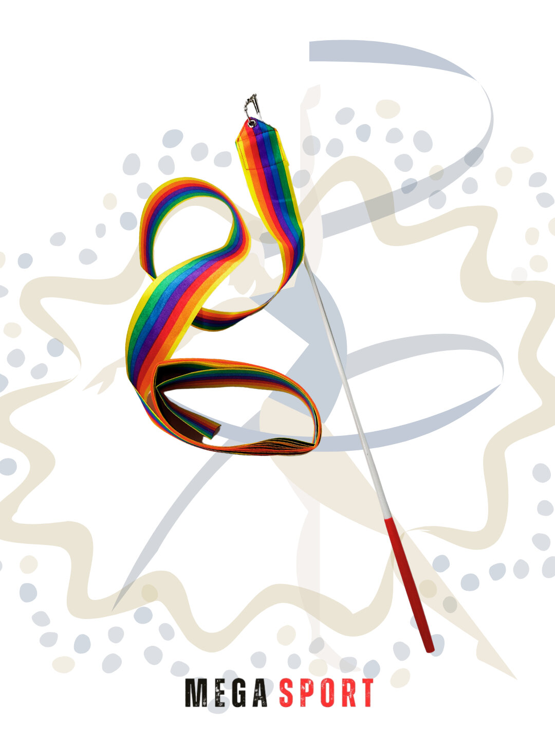 Ленты для гимнастики RANGLI_6M, атлас, полиэстер, длина 4-6 м, яркие — фото 1