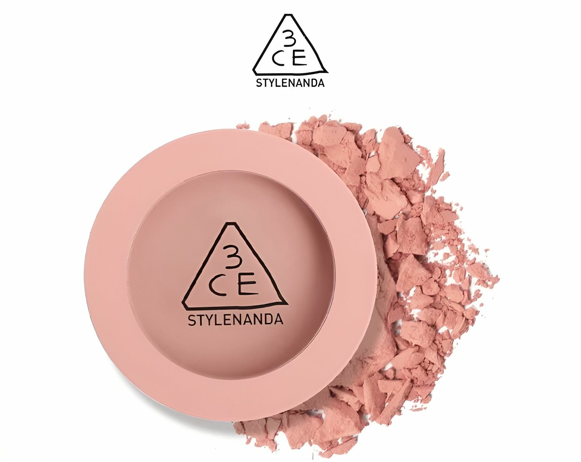 Мягкие пудровые румяна Mono Pink с нейтрально-розовым оттенком и шелковистой текстурой, 3CE Mood Recipe Face Blush