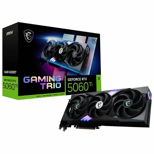 Видеокарта MSI GeForce RTX 5060 Ti GAMING TRIO OC (RTX 5060 Ti 16G GAMING TRIO OC), Retail