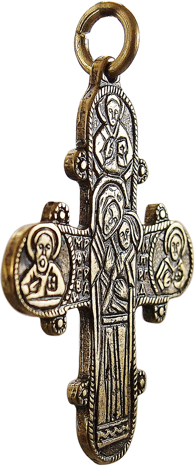 Крестик Мастерская Алешиных, желтый — фото 1