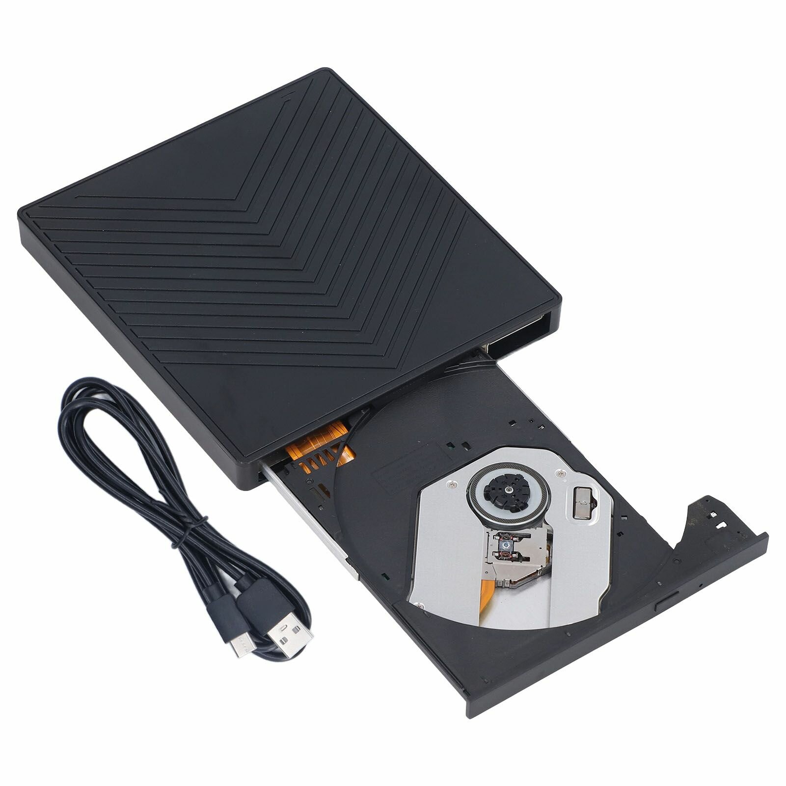 Внешний привод CD/DVD ультратонкий 6 в 1 Plug and Play Type C USB оптический привод-концентратор CD-рекордер для ноутбуков, настольных ПК
