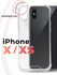 Силиконовый прозрачный чехол Armor для Apple iPhone X и iPhone XS с усиленными у...