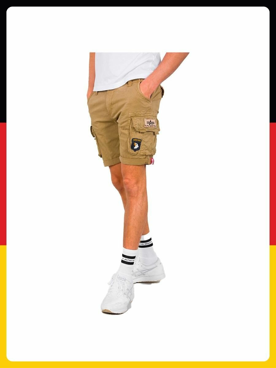 Шорты спортивные ALPHA INDUSTRIES, размер _32, бежевый