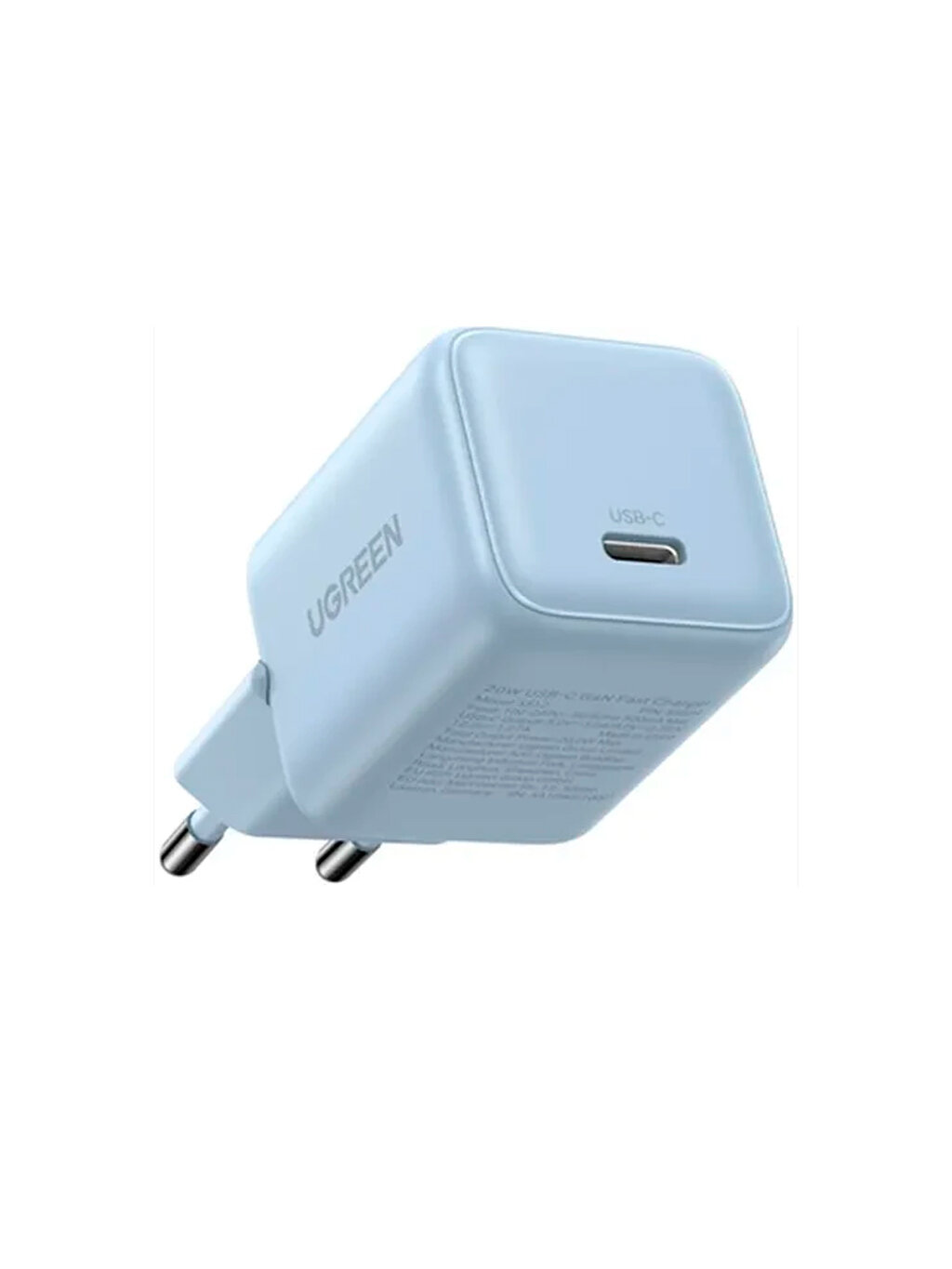 Сетевое зарядное устройство UGREEN X512 (55555) Mini 20W USB-C GaN голубой