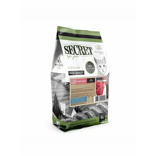 Сухой корм Secret Life Force 10 кг для кошек телятина