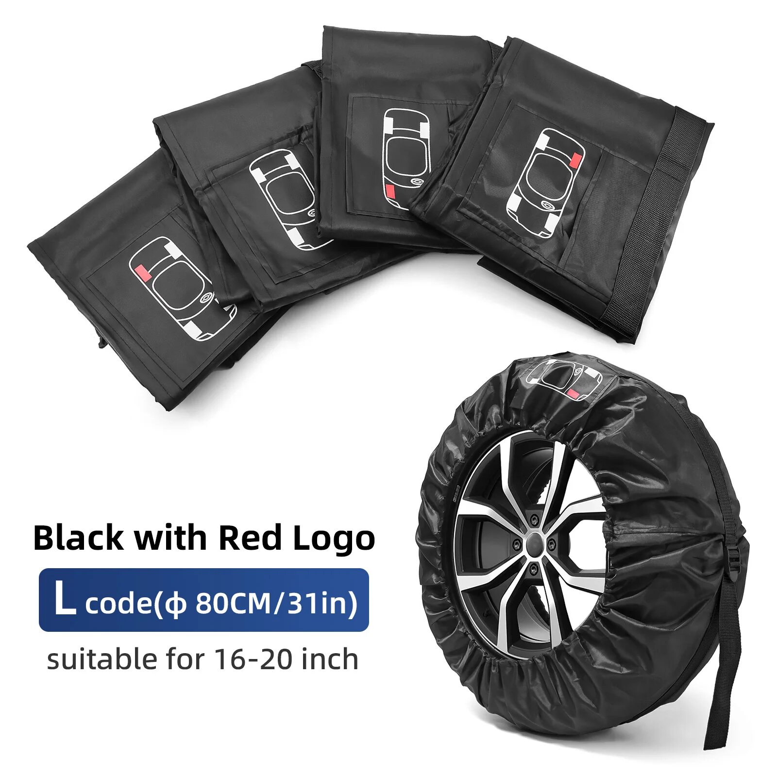 4 шт, пылезащитные чехлы для автомобильных запасных шин, B 4pcs 16-20inch