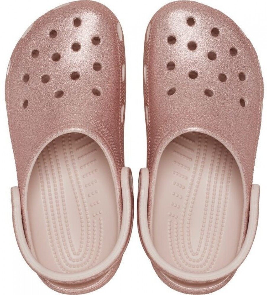 Сабо Crocs Classic Glitter Clog, размер M5W7 US, розовый — фото 1
