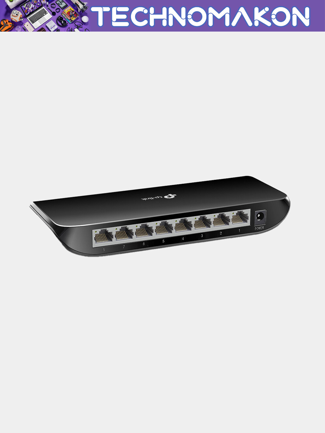 8 портовый гигабитный настольный коммутатор Tp - Link TL - SG1008D — фото 1