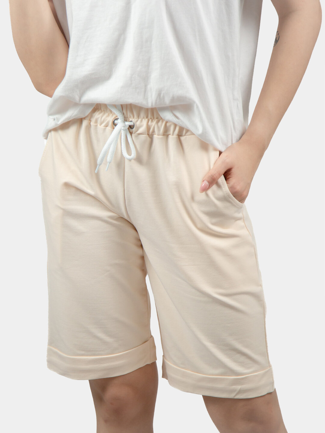 Шорты , размер L, молочный — фото 1