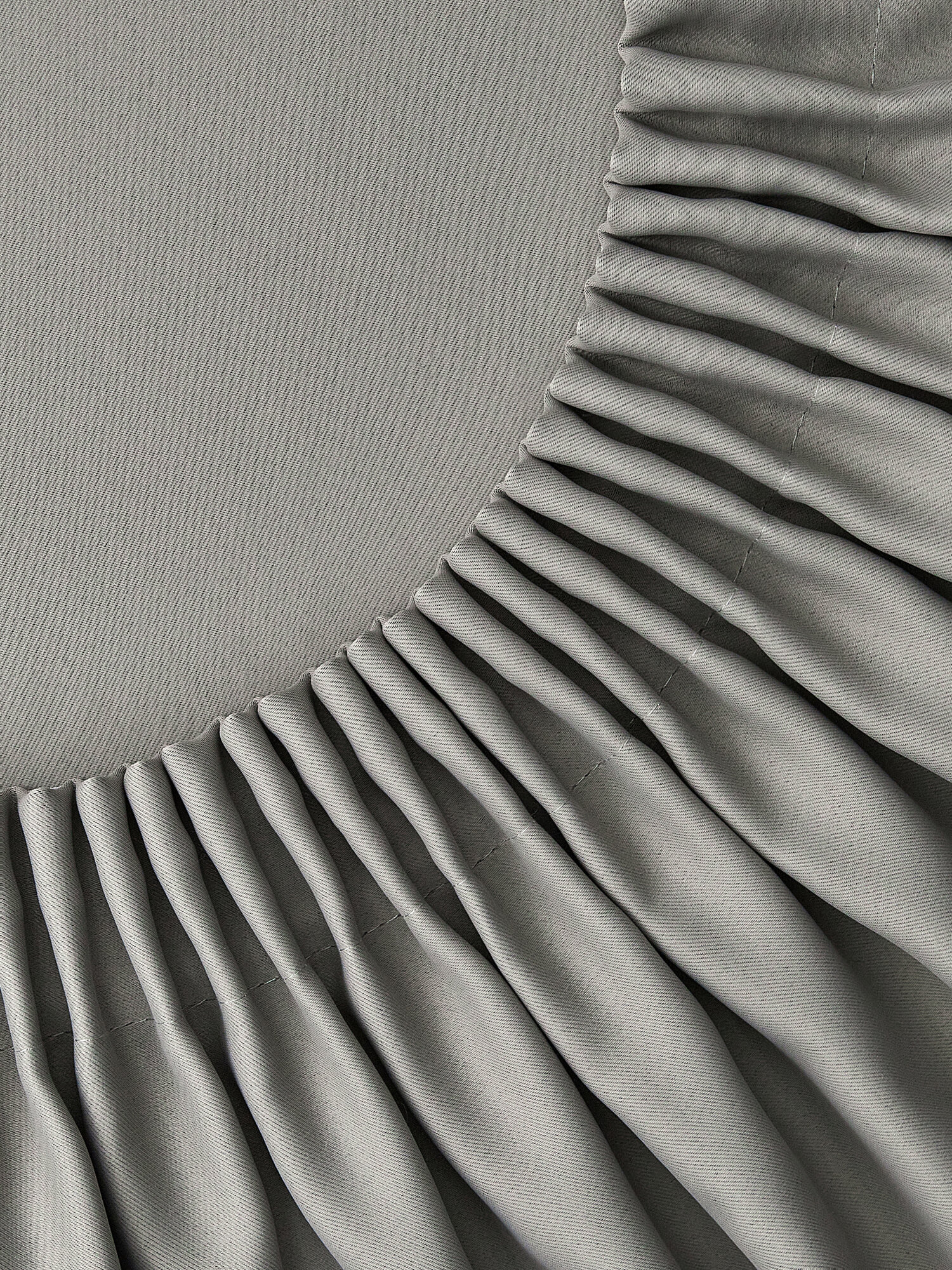 Интерьерные шторы блэкаут DO HOUSE серые однотонные, плотные, короткие, для кухни, 135х170 см, 2 шт. — фото 1