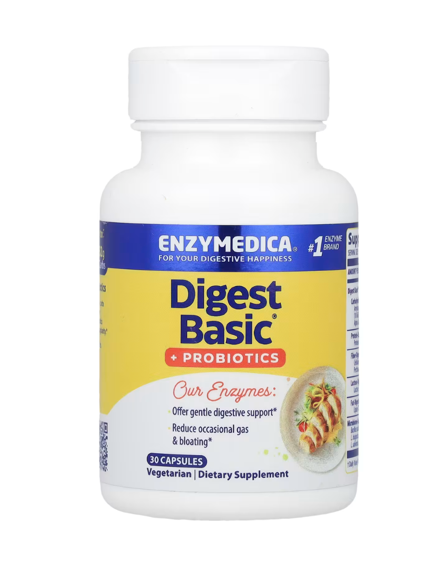 Enzymedica Digest Basic пищеварительные ферменты с пробиотиками 30 капсул