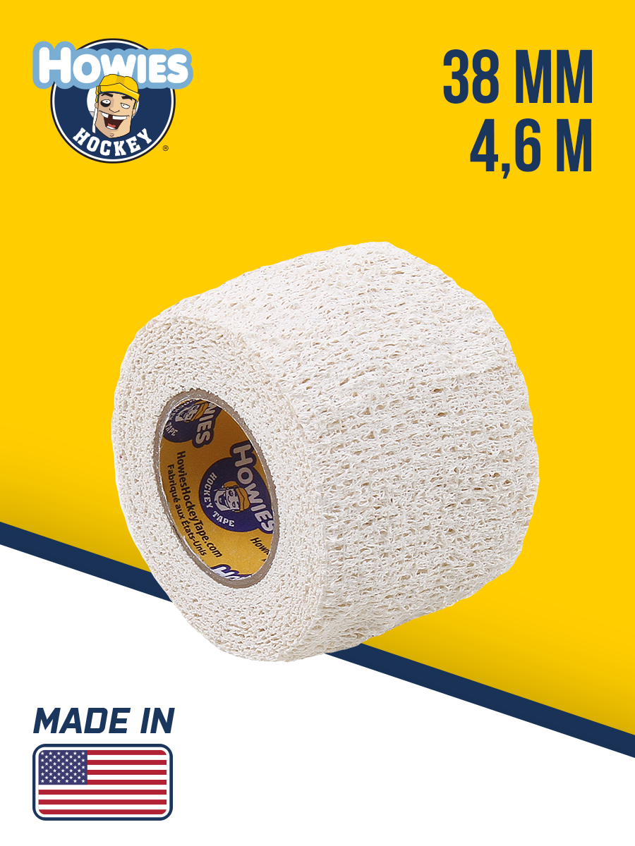 Грип-лента Howies тянущаяся белая  стандартная 38 мм x 4.6 м