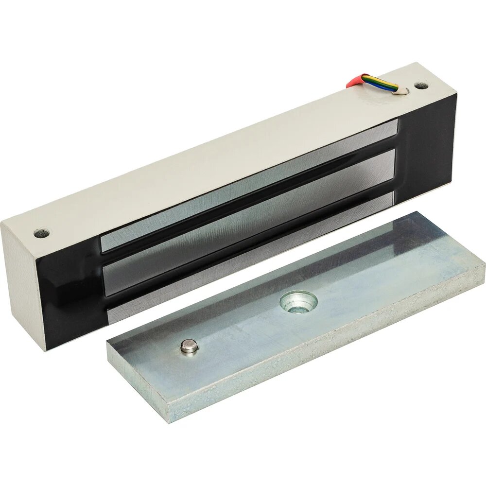 ACCORDTEC ML-400K-2 с уголком, цвет серый (, Электромагнитный замок, усилие удержания 400 кг, цвет серый (RAL 7032), комплектация: с уголком) AT-15851