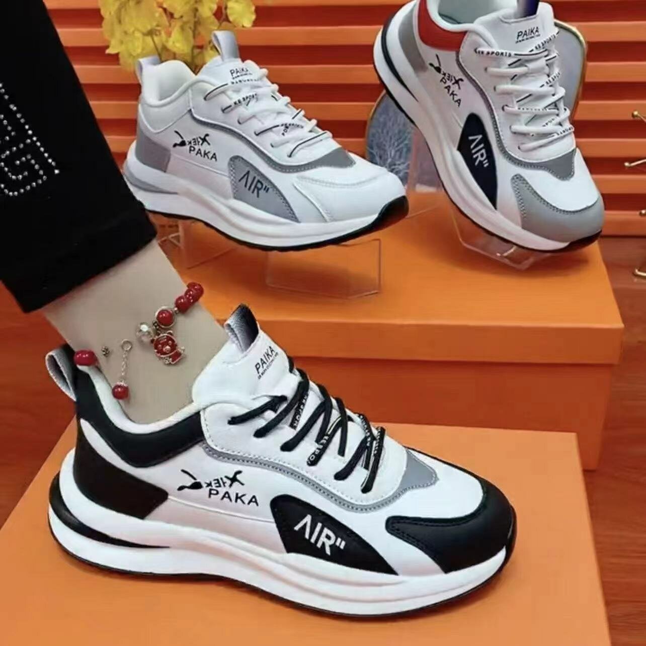 MOOCIE Парные низкие туфли на шнуровке для папы, новая повседневная спортивная обувь для отдыха на природе, легкая и универсальная кожаная дышащая обувь