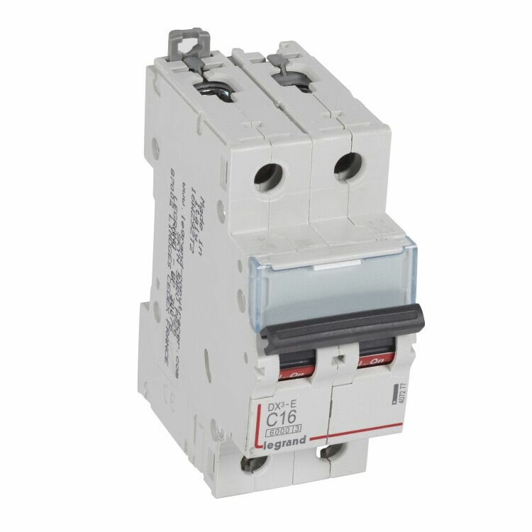 Выключатель автомат. 2-пол. (2P) 16А C 6кА DX3 Legrand