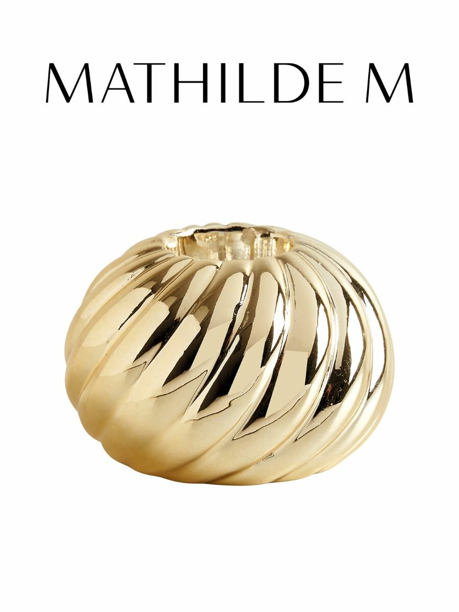 Mathilde M Подсвечник золотой малый