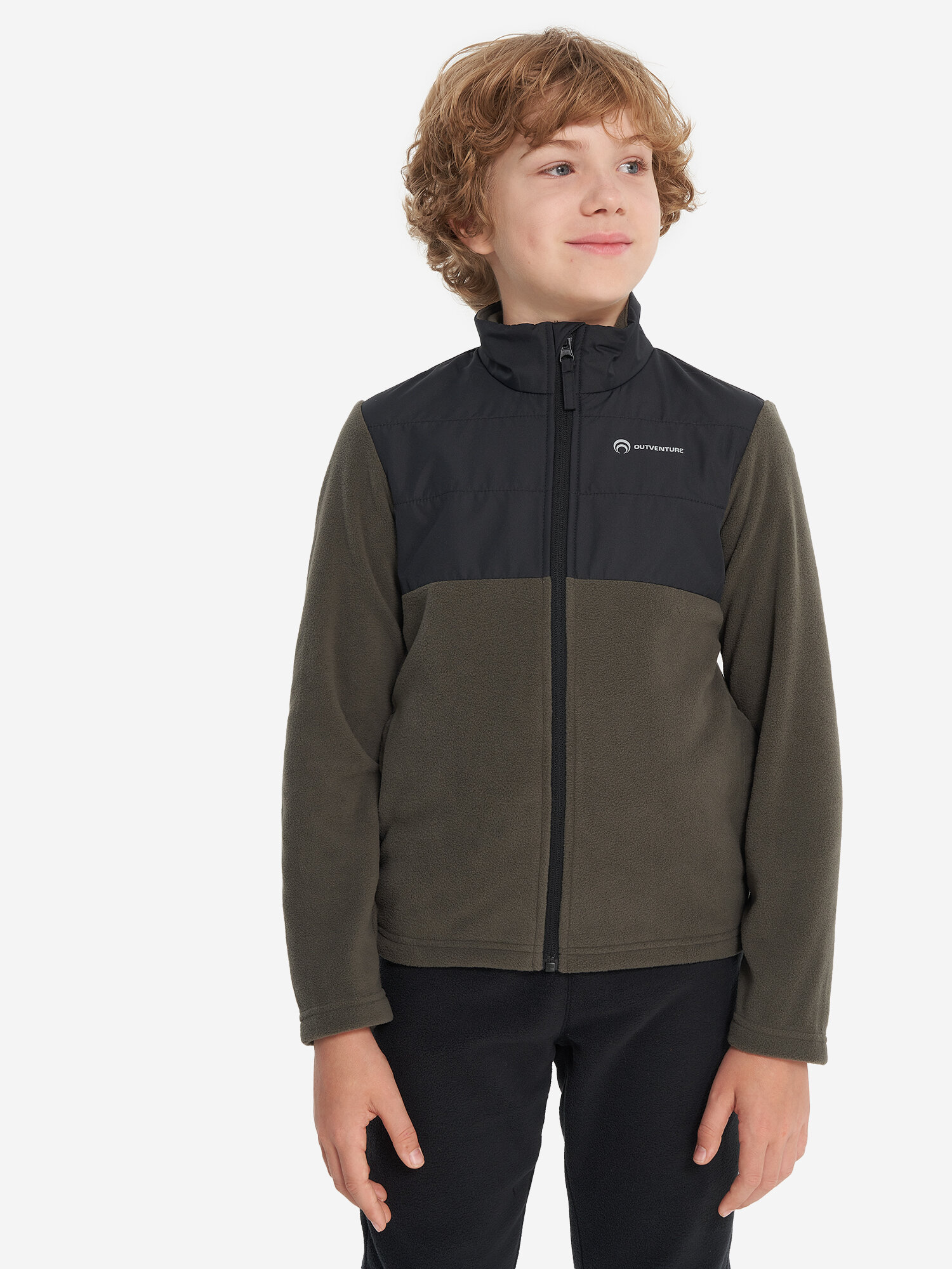 Джемпер OUTVENTURE, размер 134-140, коричневый/черный — фото 1